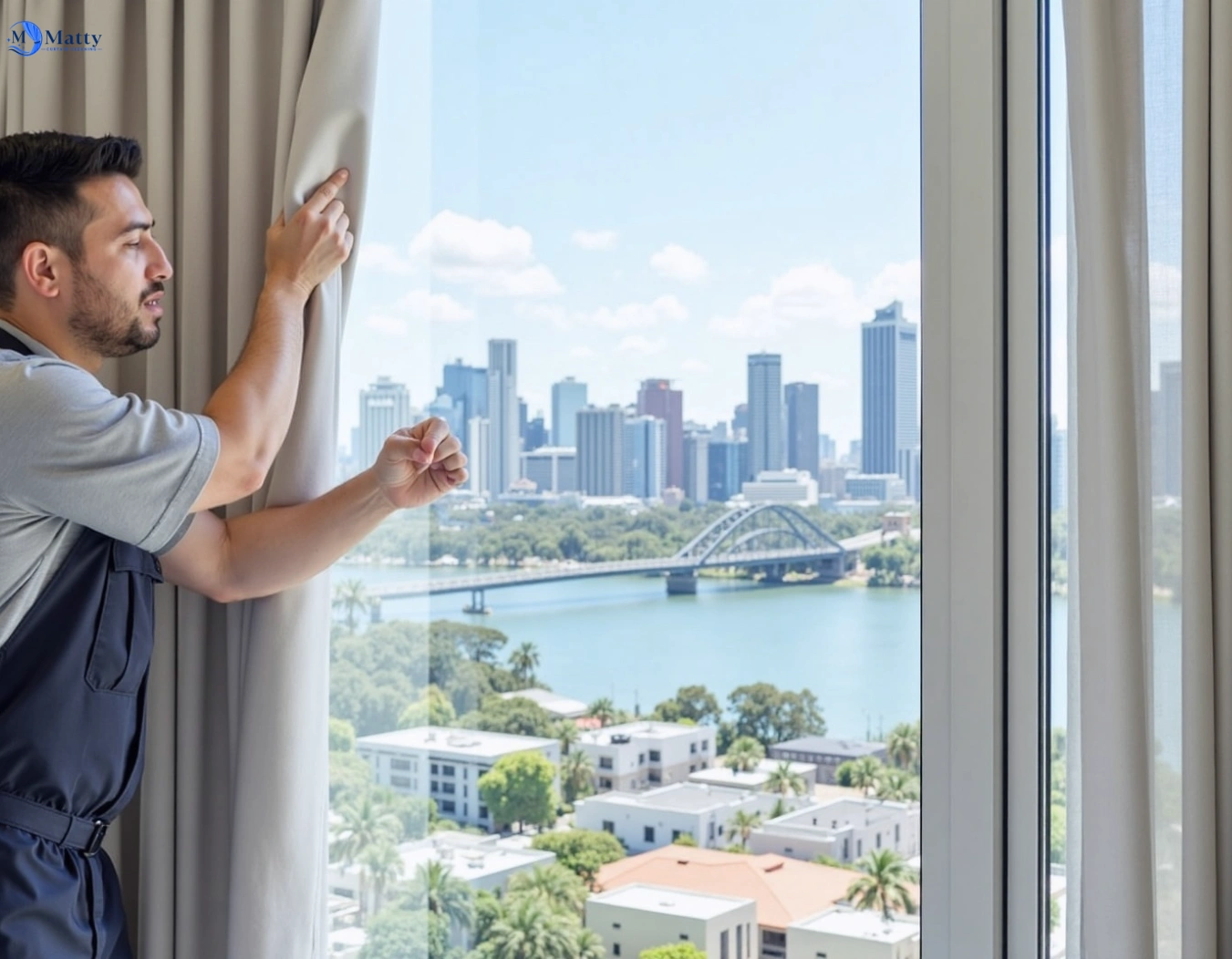Professional curtain steam cleaning service fairfield-east-nsw QLD by Matty Curtain Cleaning